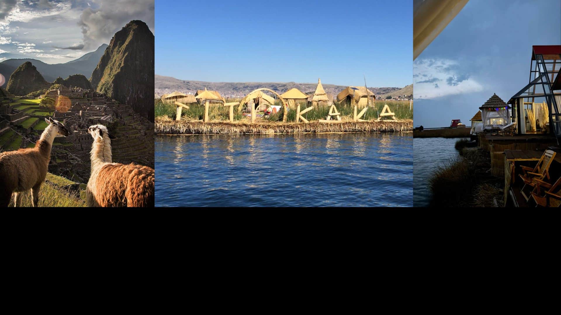 Collage de Machu Picchu y el Lago Titicaca, aventuras que puedes iniciar después de tu recorrido por Cusco en un dia - Avalos Tours